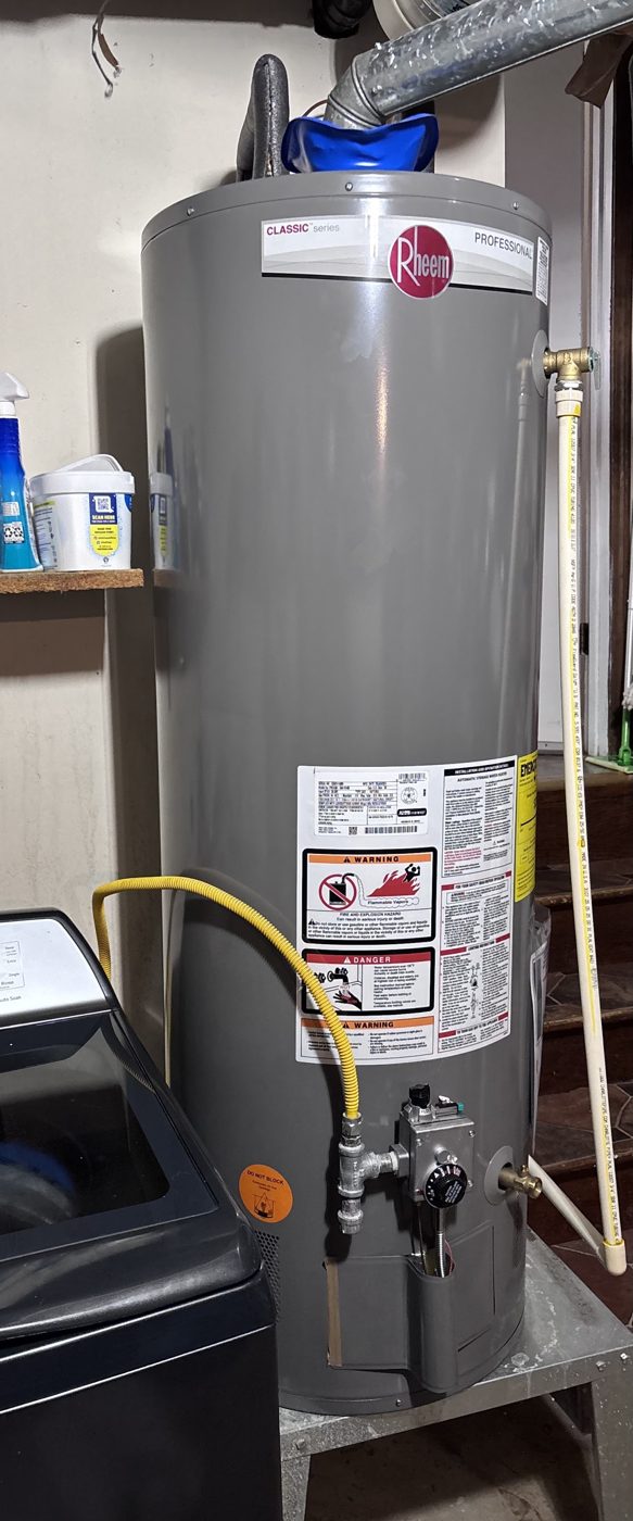 Water heater installed by Bison Plumbing